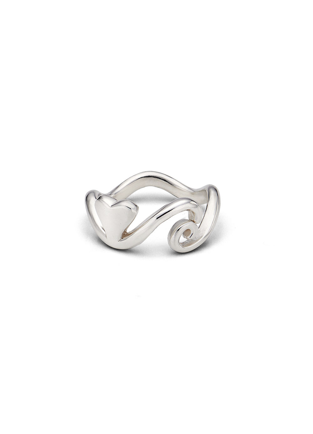 Small Heart Line Ring (3 SIZE)